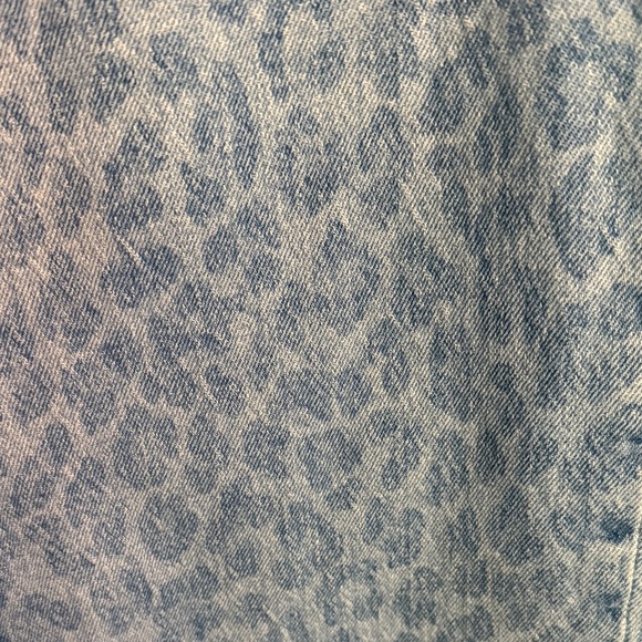 Levi’s Wedgie Straight Leopard Print Blue Jeans Size 27 EUC Button Fly High Rise - Picture 5 of 13